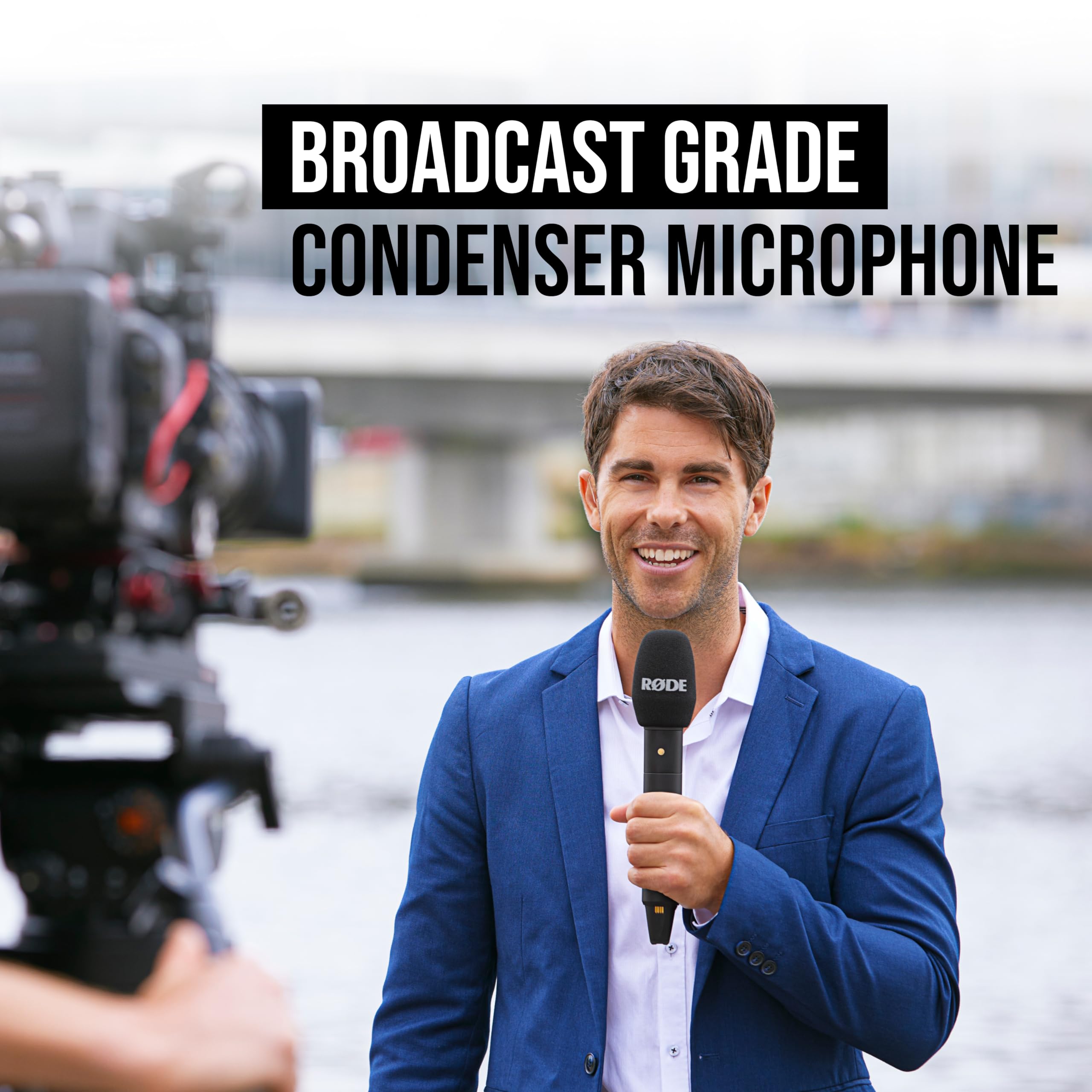 RDE Interview PRO Wireless Handheld Condenser Microphone with a Broadcast-Grade Capsule and 32-bit Float On-Board Recording for